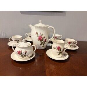 Vintage Pacific Japan, Pink Rose 15 Piece  Tea/Coffee Set - Electric Heat Pot